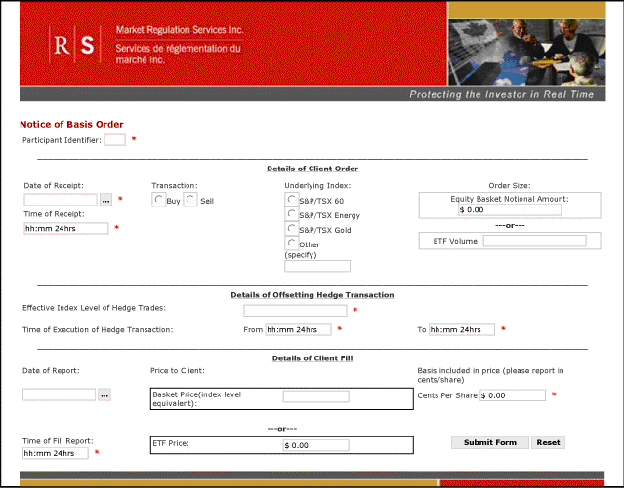 Notice of Basis Order