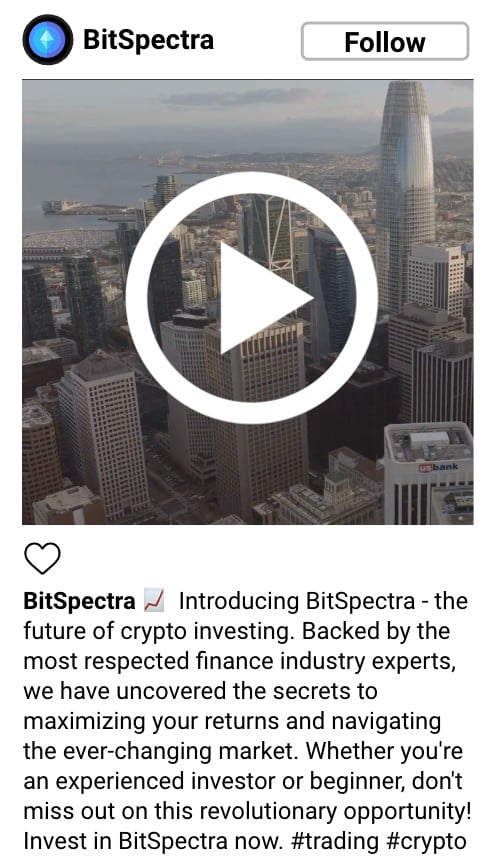 Example of an AI-enhanced fraudulent opportunity: AI-generated video promoting a cryptocurrency. 